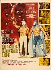 Santo y Blue Demon vs Drácula y el Hombre Lobo из фильмографии Мигель М. Дельгадо в главной роли.