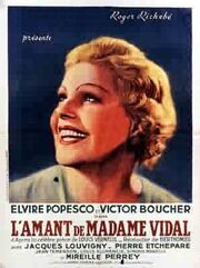 L'amant de Madame Vidal из фильмографии Виктор Бучер в главной роли.