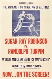 Sugar Ray Robinson vs. Randolph Turpin из фильмографии Шуга Рэй Робинсон в главной роли.