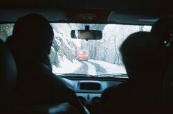 Фото Dans un camion rouge